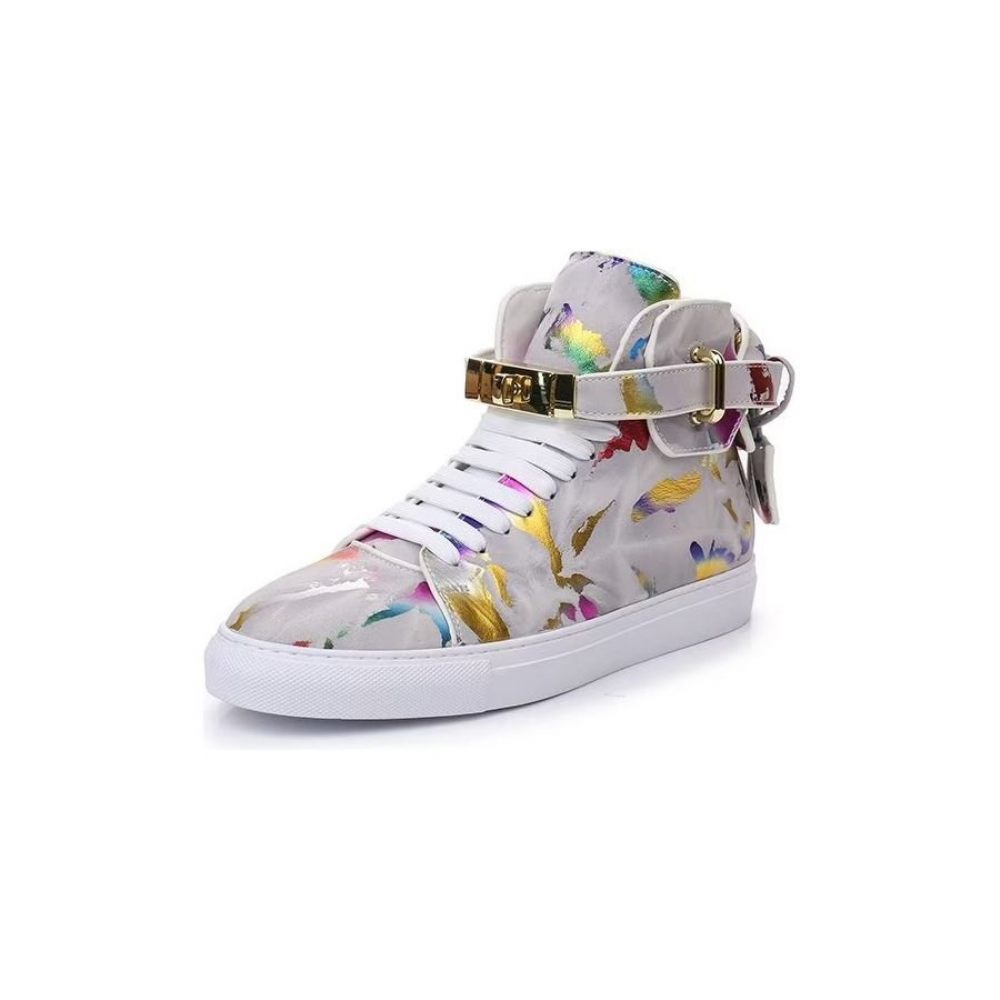 Baskets Homme Graffiti Elite Cuir Vache High Top Kicks - Multicolore