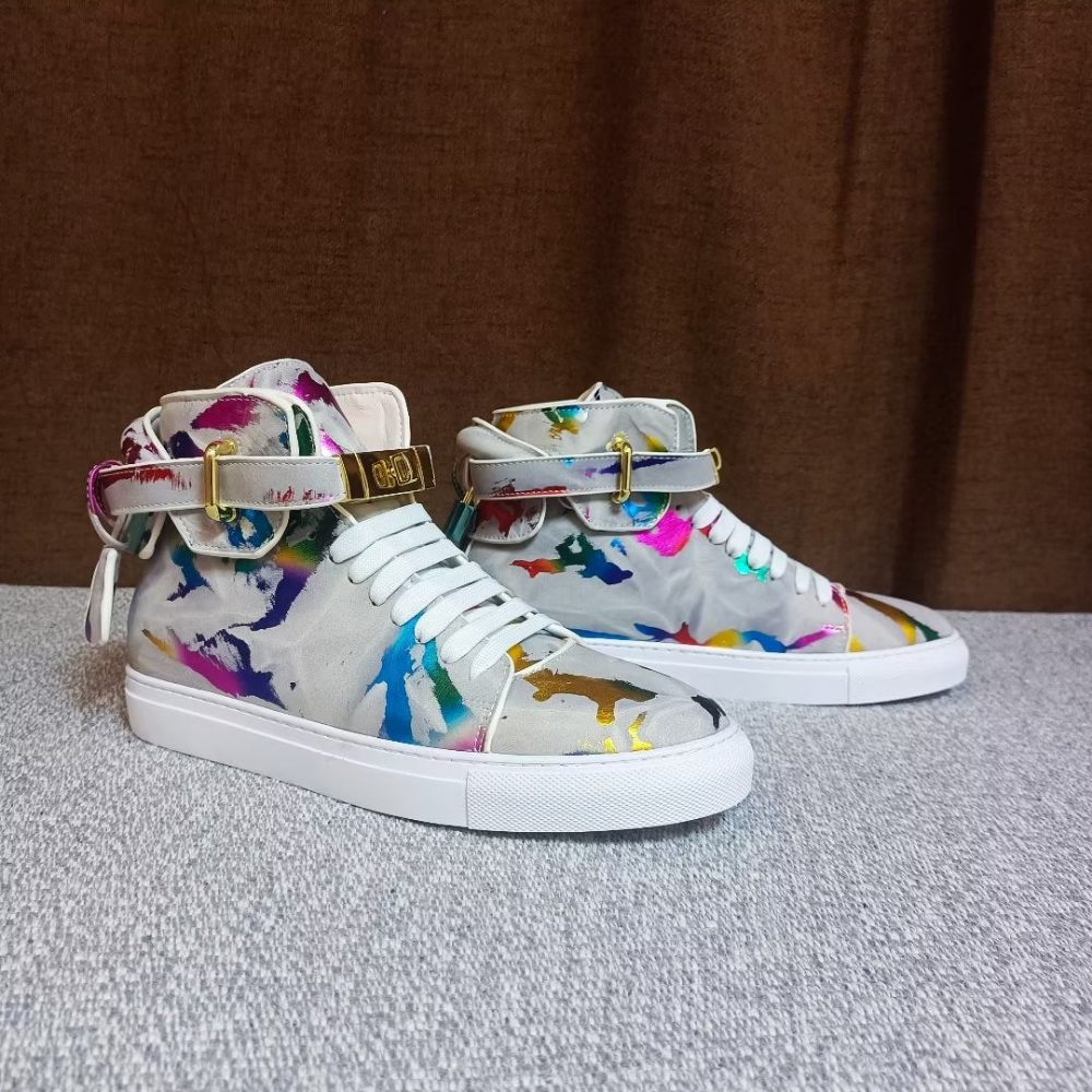 Baskets Homme Graffiti Elite Cuir Vache High Top Kicks - Multicolore