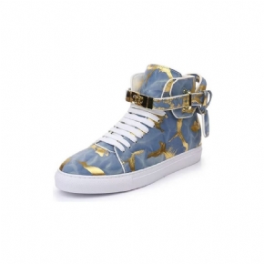 Baskets Homme Urban Graffiti Chic Cuir Vache Hautes