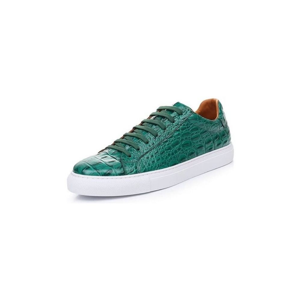 Baskets Pour Hommes Exotiques À Lacets - Vert