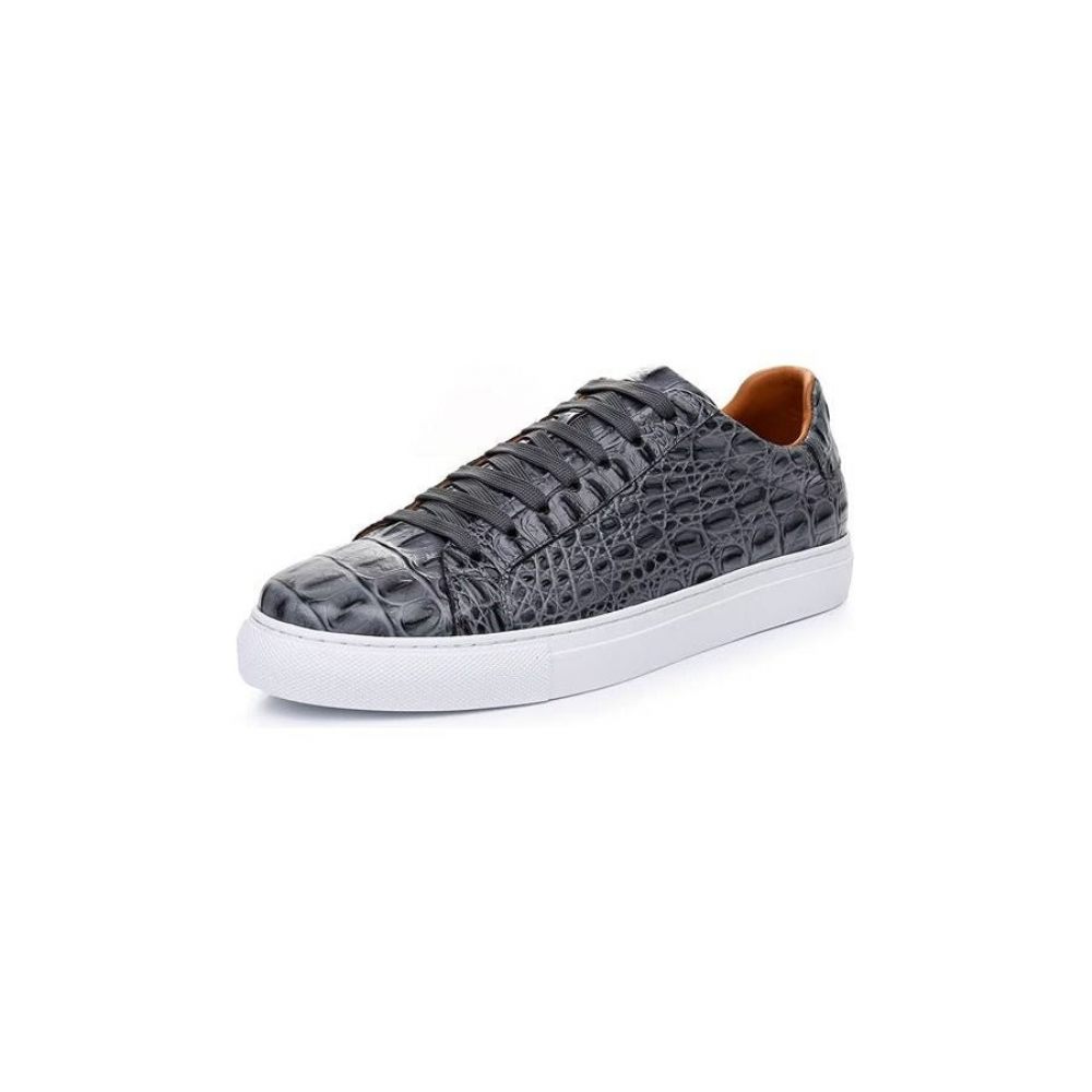 Baskets Pour Hommes Exotiques À Lacets - Gris