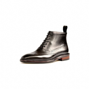 Bottes Pour Hommes Bottines Chelsea Cuir À Lacets Créateur Exotique