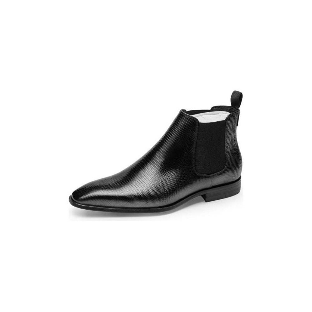 Bottes Pour Hommes Bottines Chelsea Doublées Fourrure Exotique