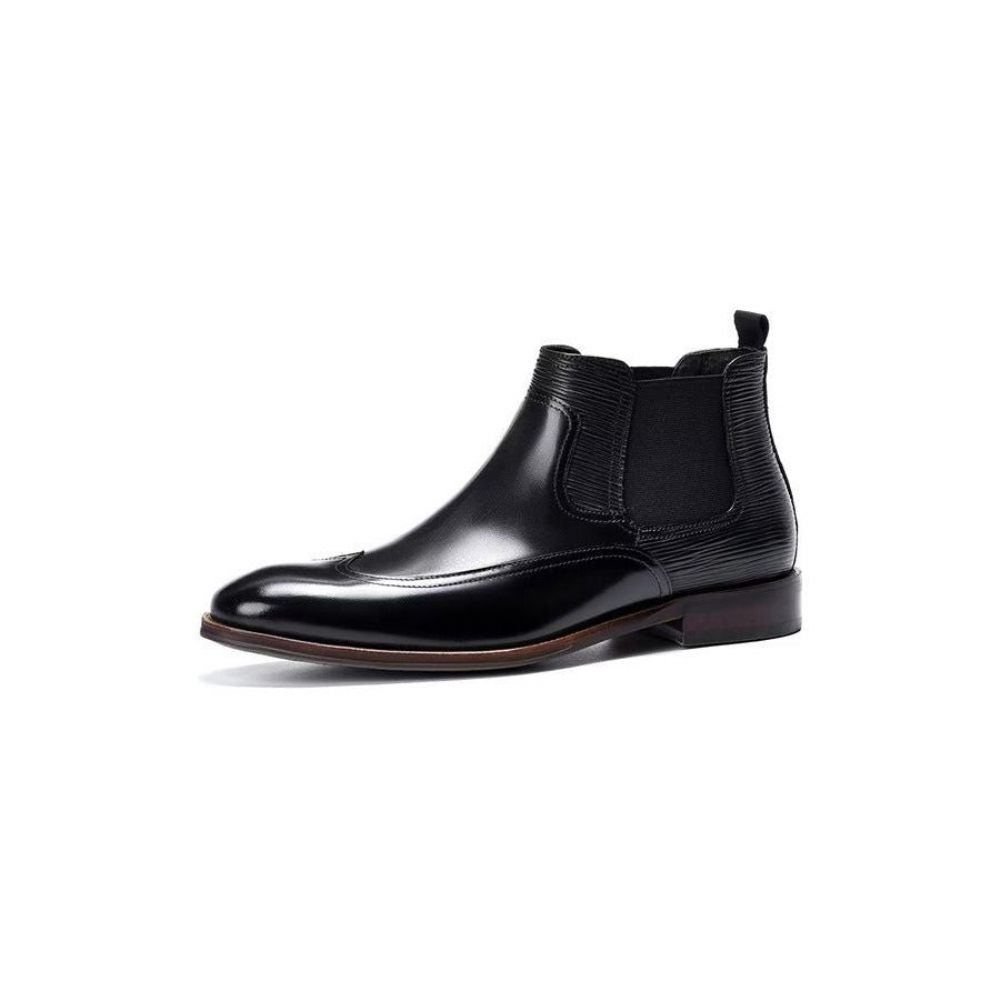 Bottes Pour Hommes Bottines Chelsea Élégantes - Noir