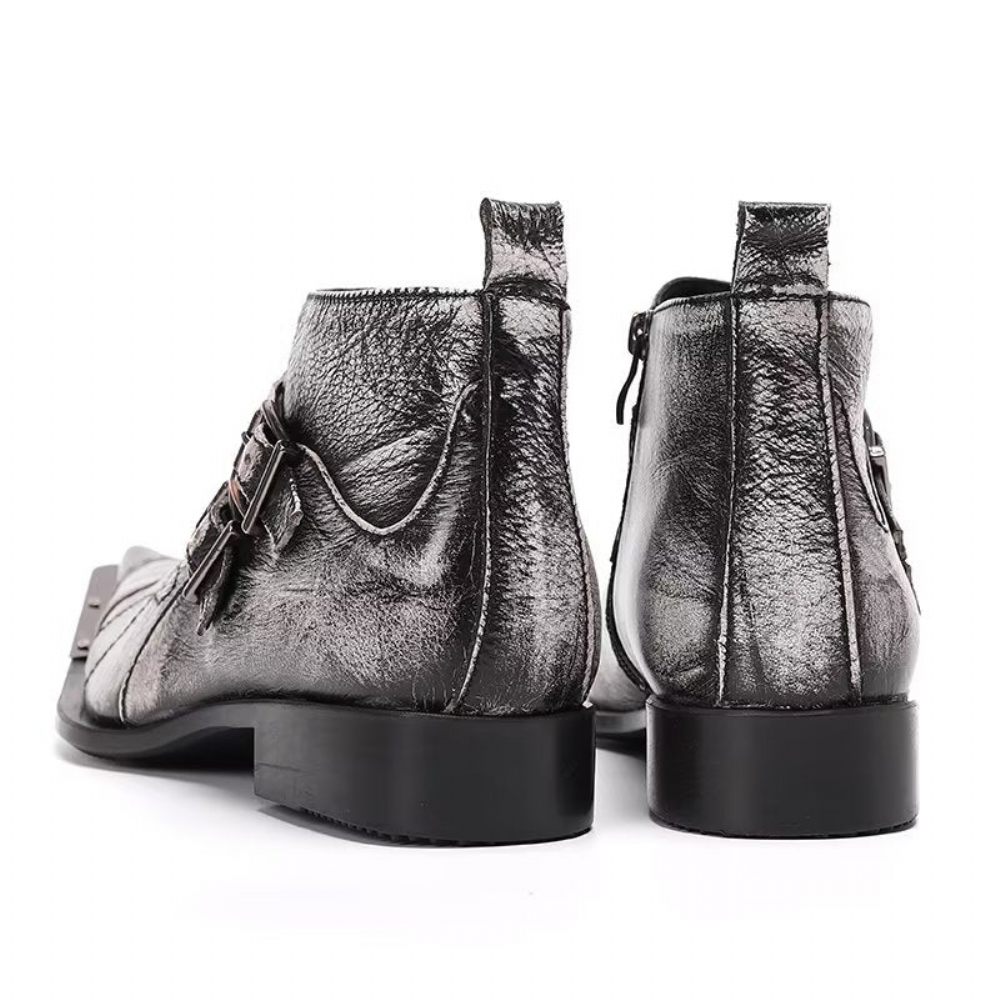 Bottes Pour Hommes Bottines Chics - Gris