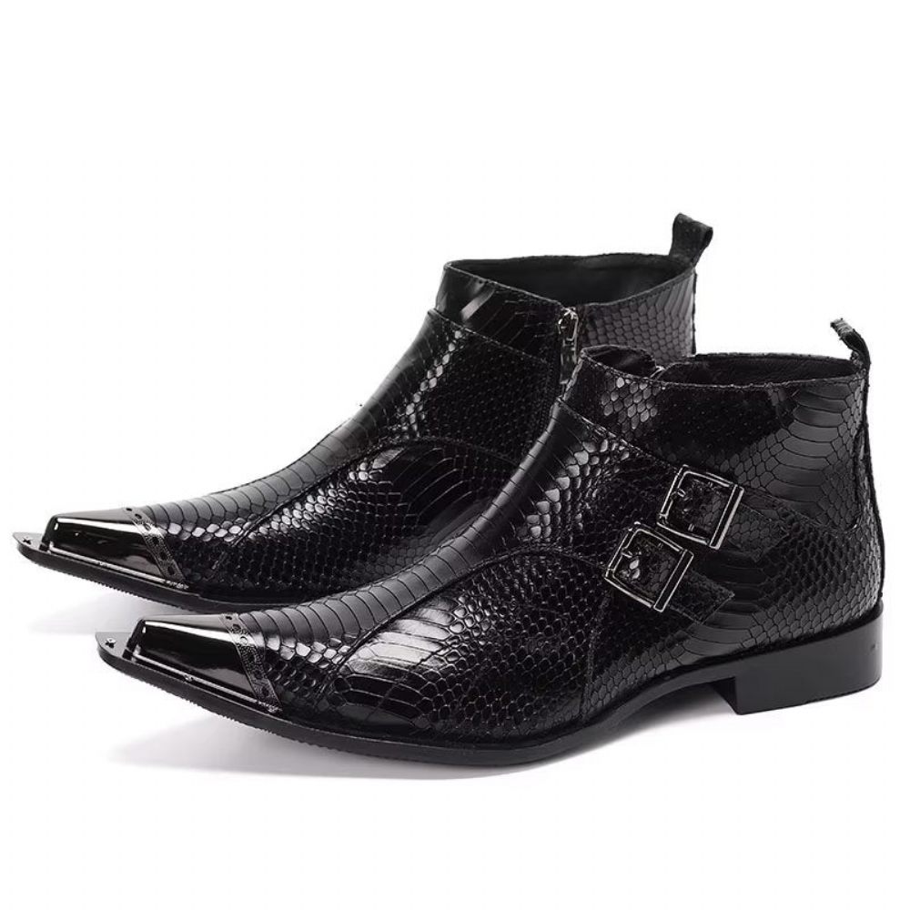 Bottes Pour Hommes Bottines Chics - Noir