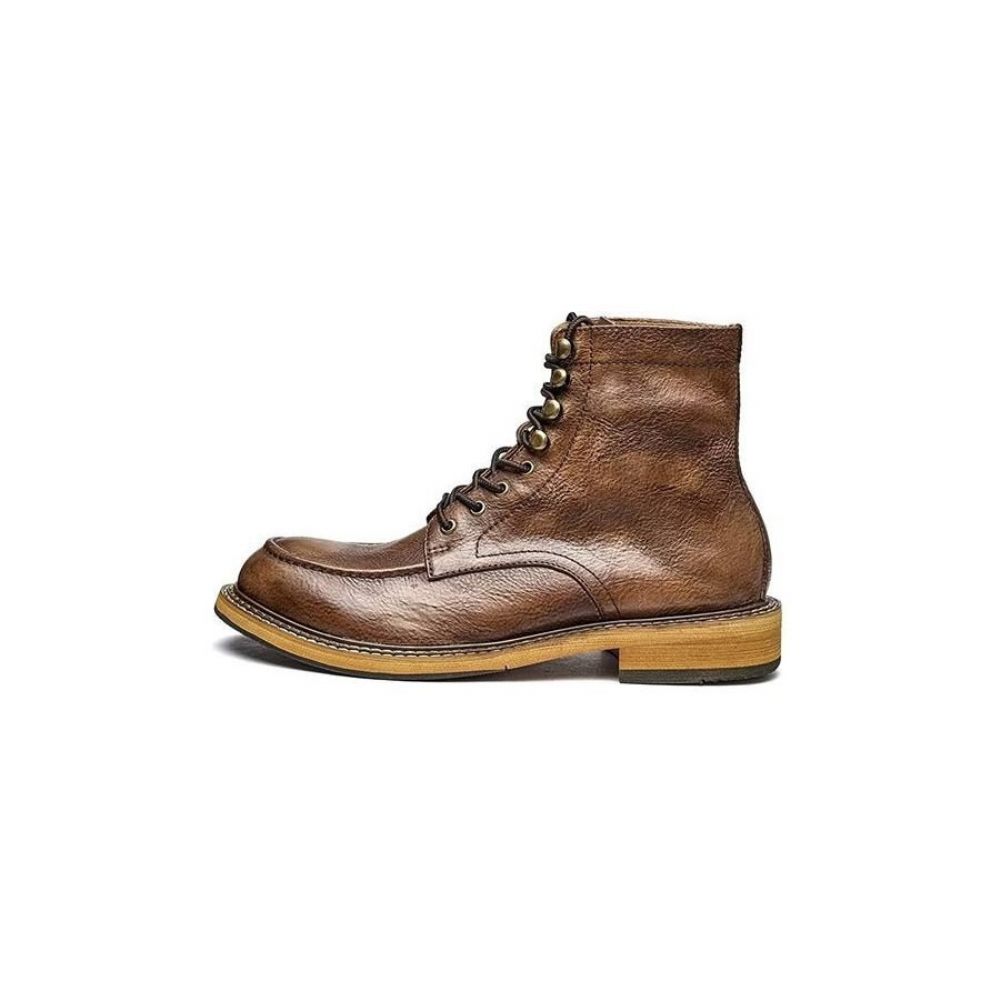 Bottes Pour Hommes Bottines Chics - Café