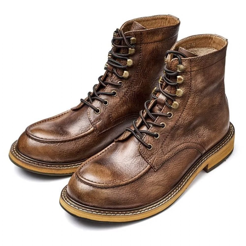 Bottes Pour Hommes Bottines Chics - Café