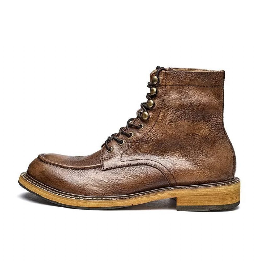 Bottes Pour Hommes Bottines Chics - Café