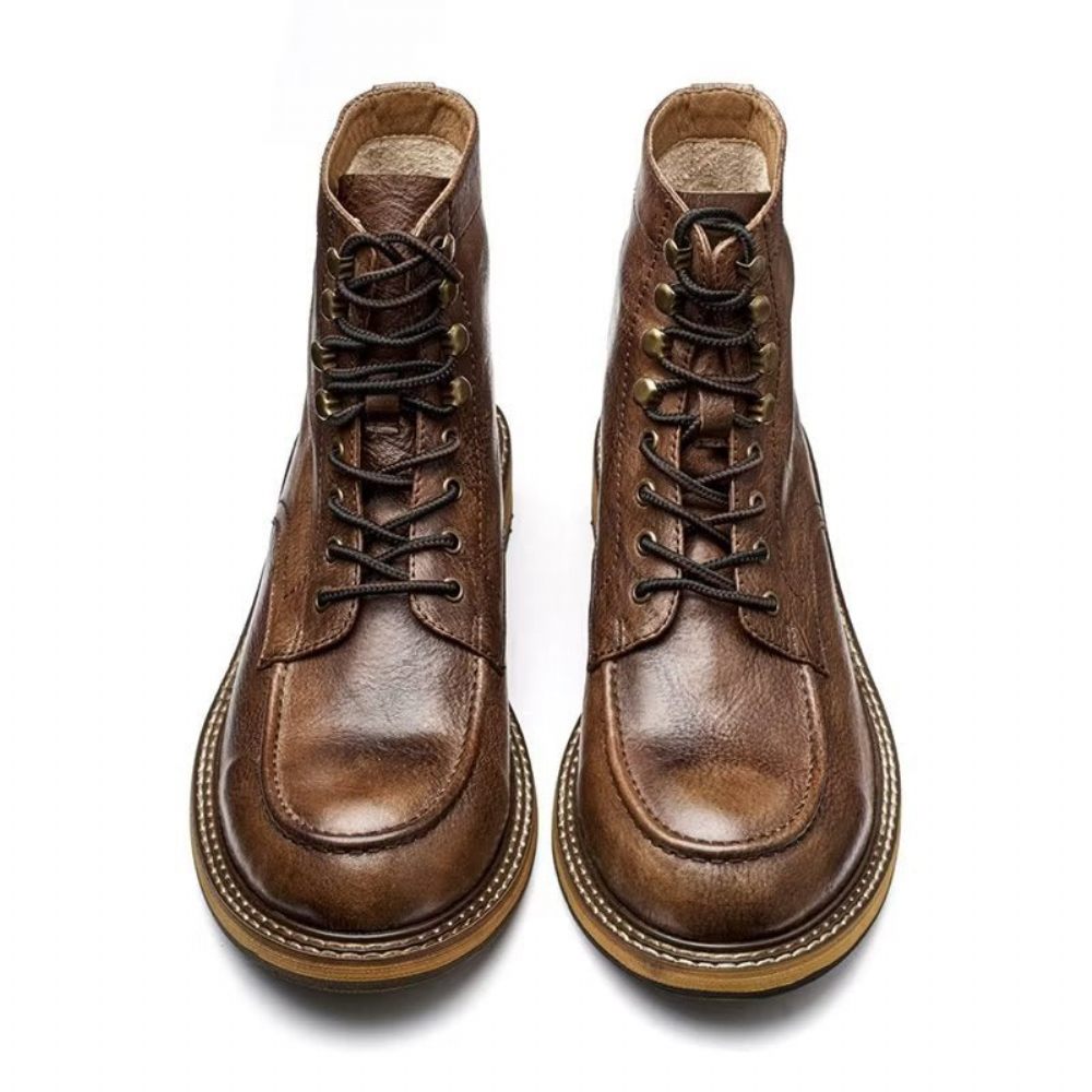 Bottes Pour Hommes Bottines Chics - Café