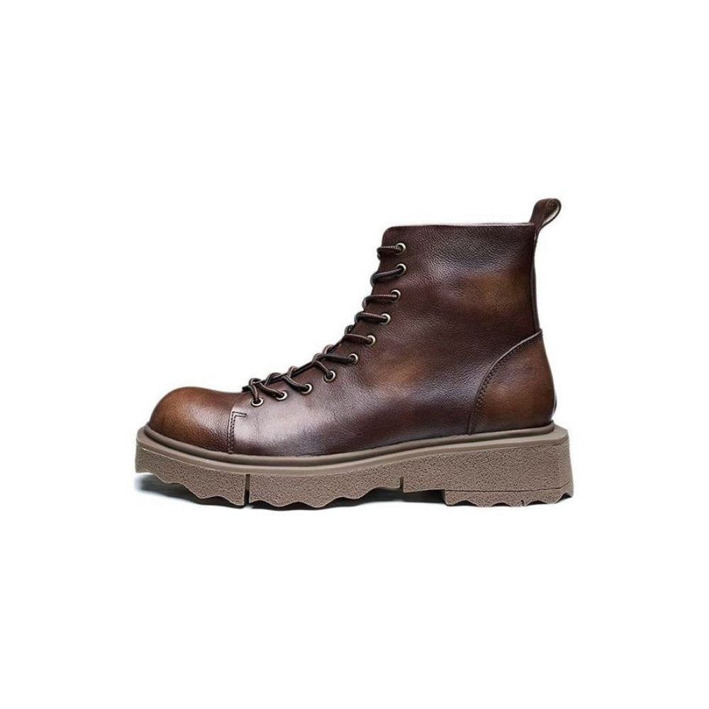 Bottes Pour Hommes Bottines Chics - Café