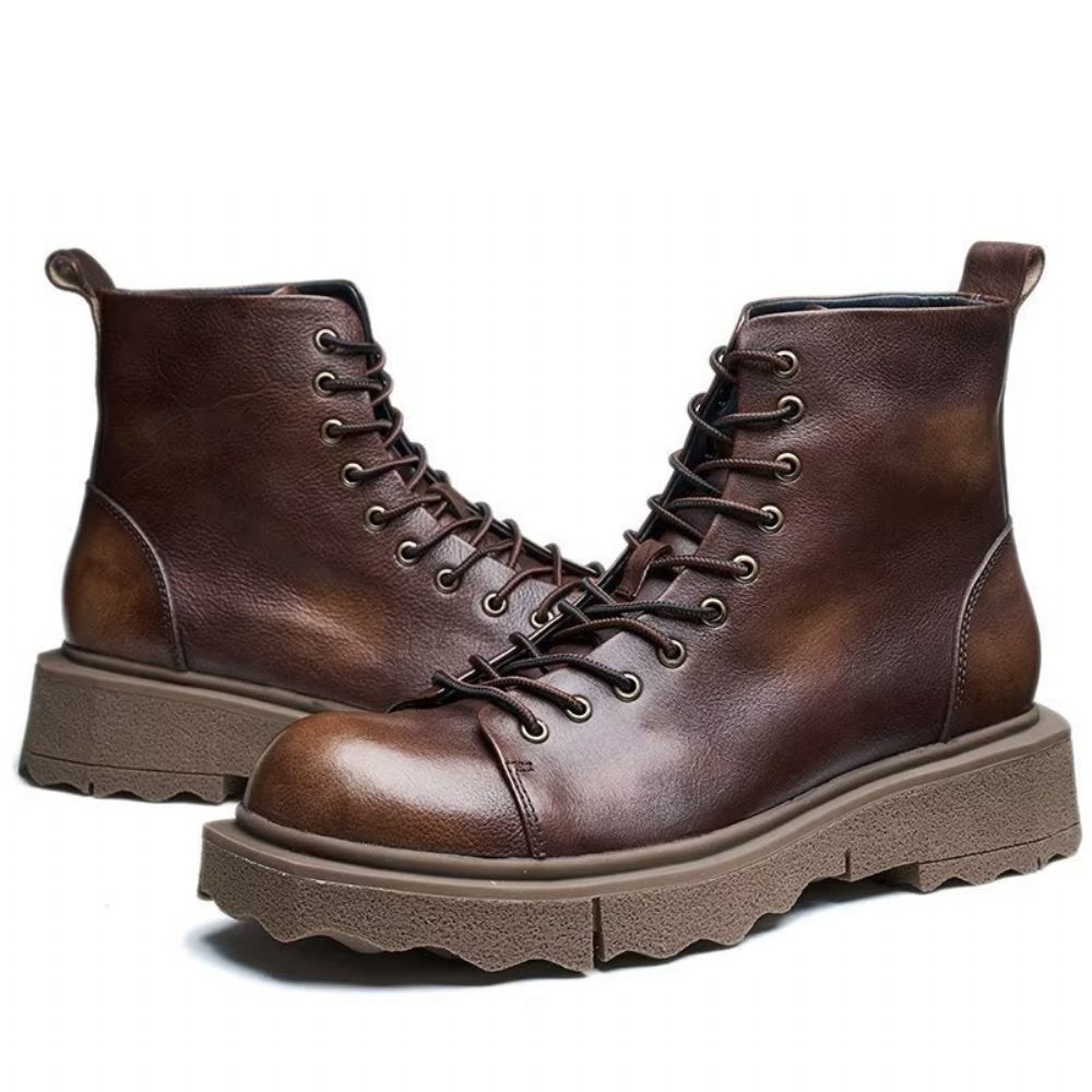 Bottes Pour Hommes Bottines Chics - Café