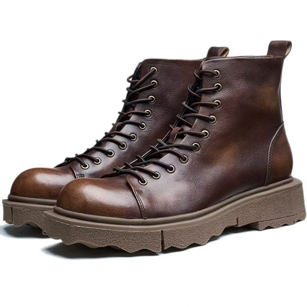 Bottes Pour Hommes Bottines Chics - Café