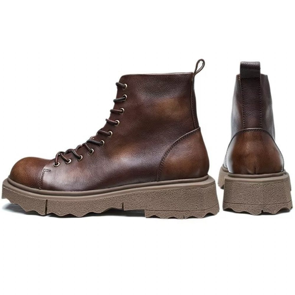 Bottes Pour Hommes Bottines Chics - Café