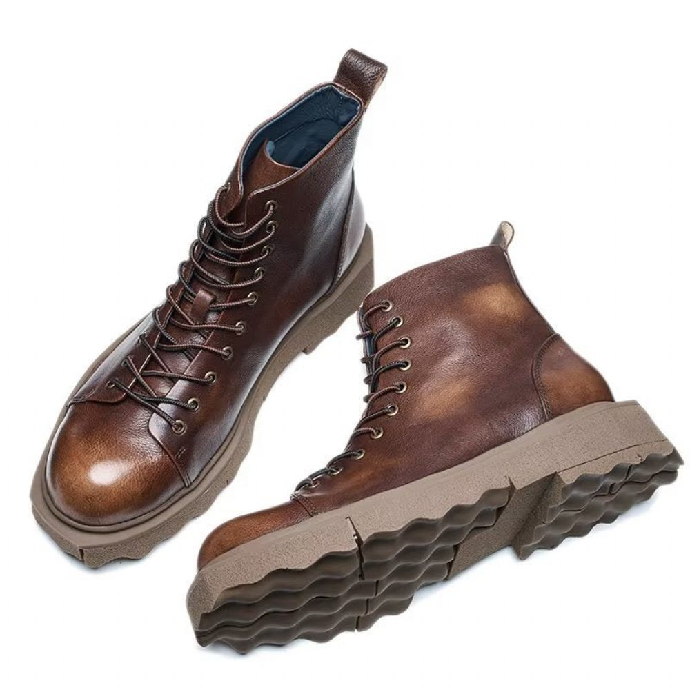 Bottes Pour Hommes Bottines Chics - Café