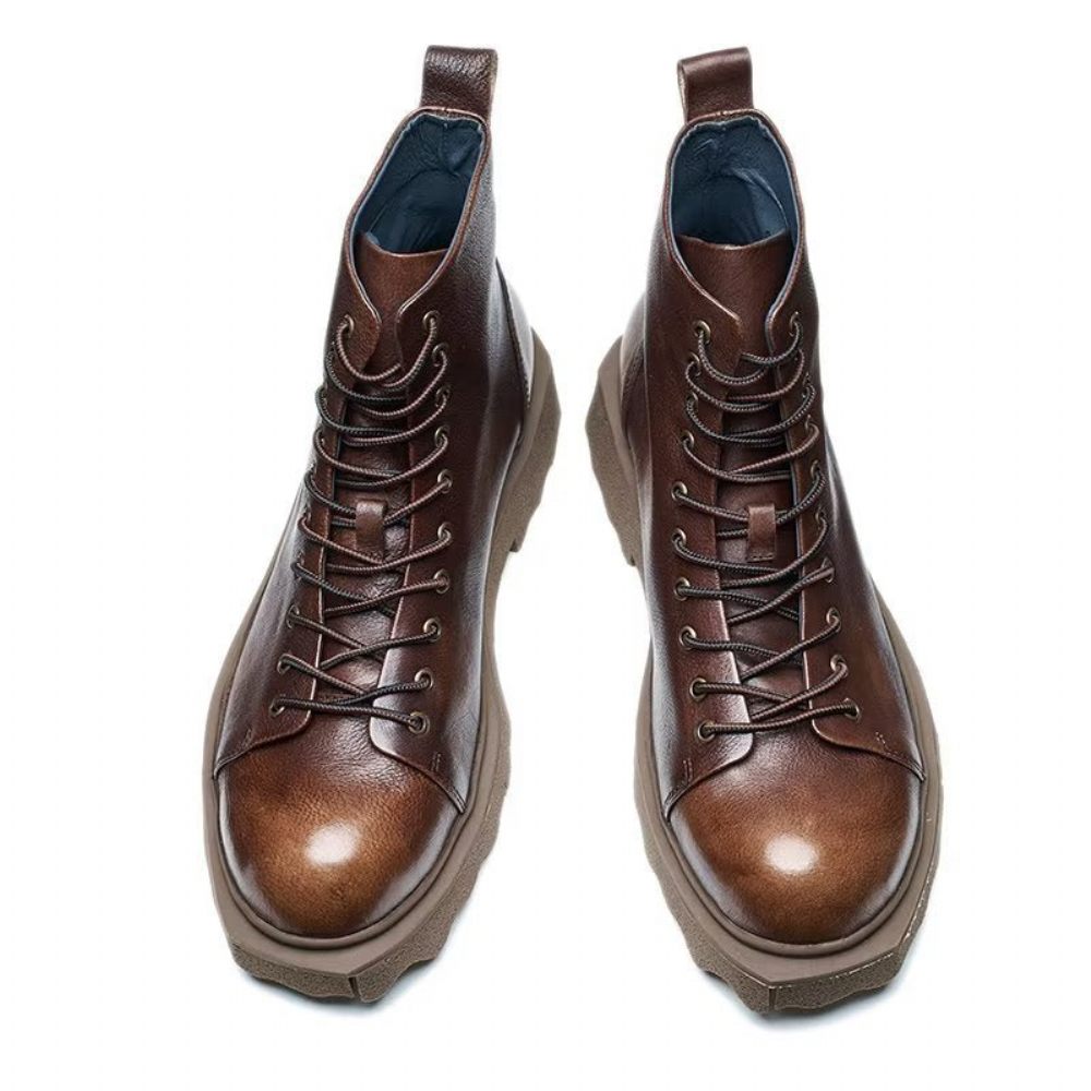 Bottes Pour Hommes Bottines Chics - Café