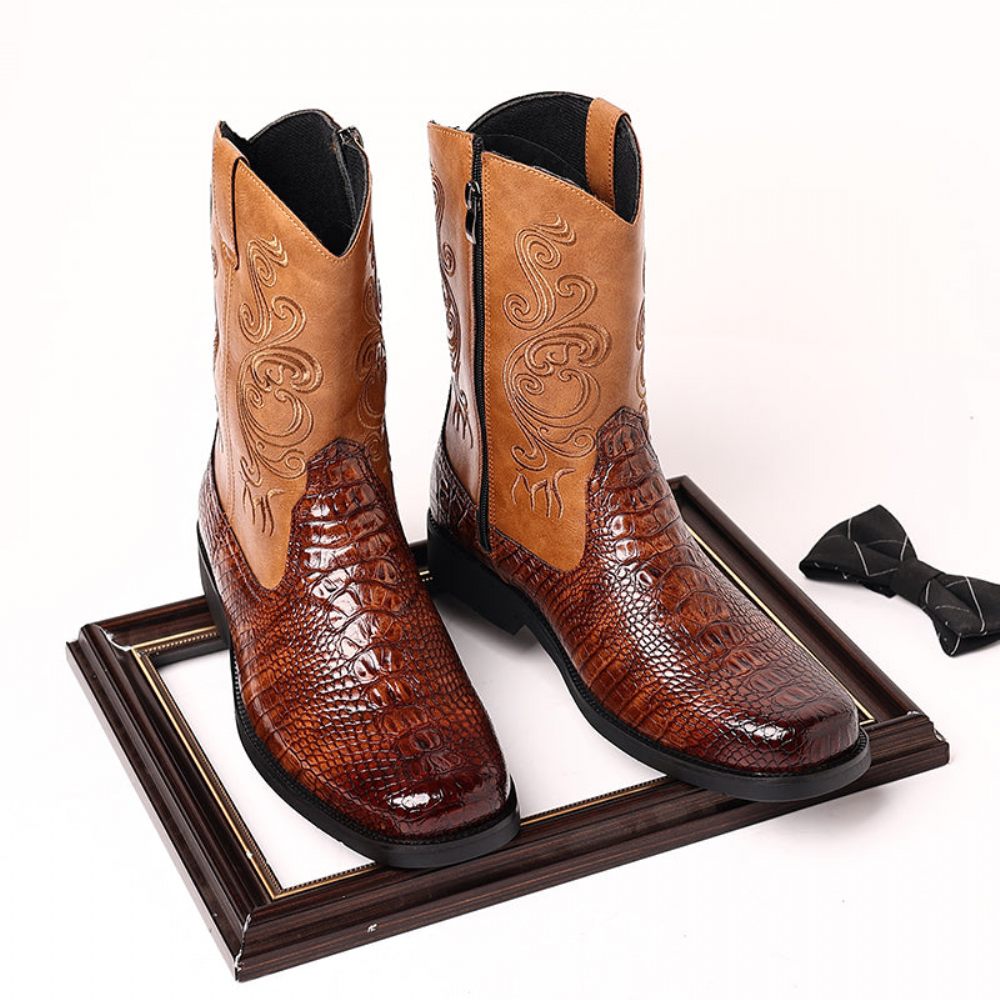 Bottes Pour Hommes Bottines Chics - Marron