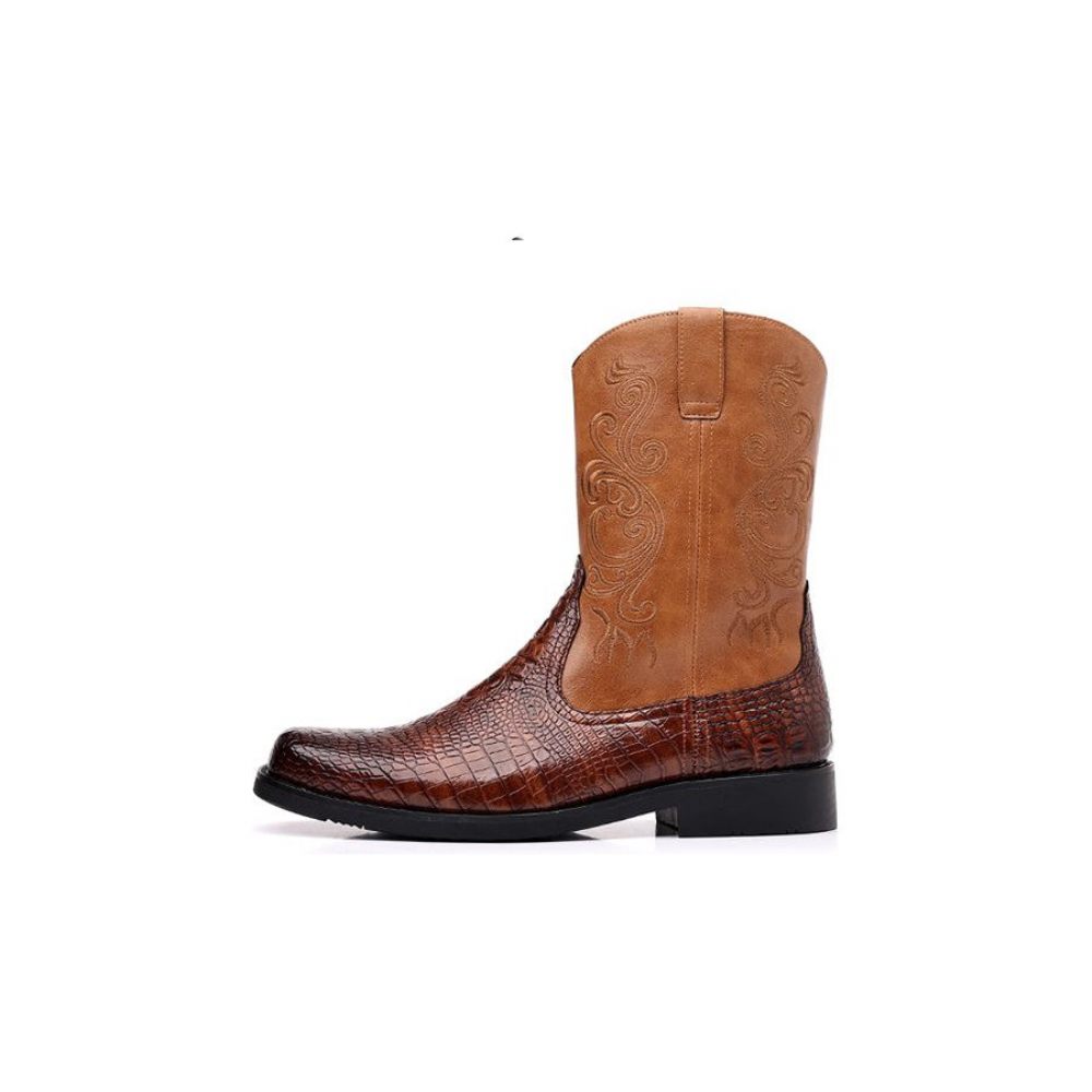 Bottes Pour Hommes Bottines Chics - Marron