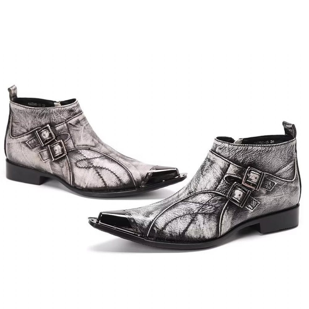 Bottes Pour Hommes Bottines Chics - Gris