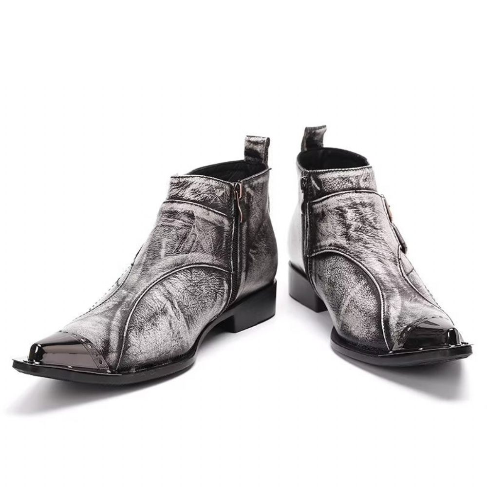 Bottes Pour Hommes Bottines Chics - Gris