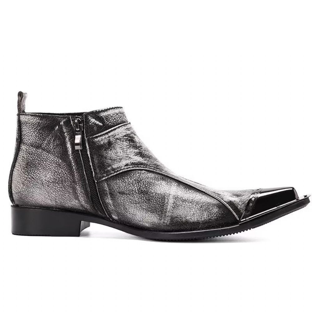 Bottes Pour Hommes Bottines Chics - Gris