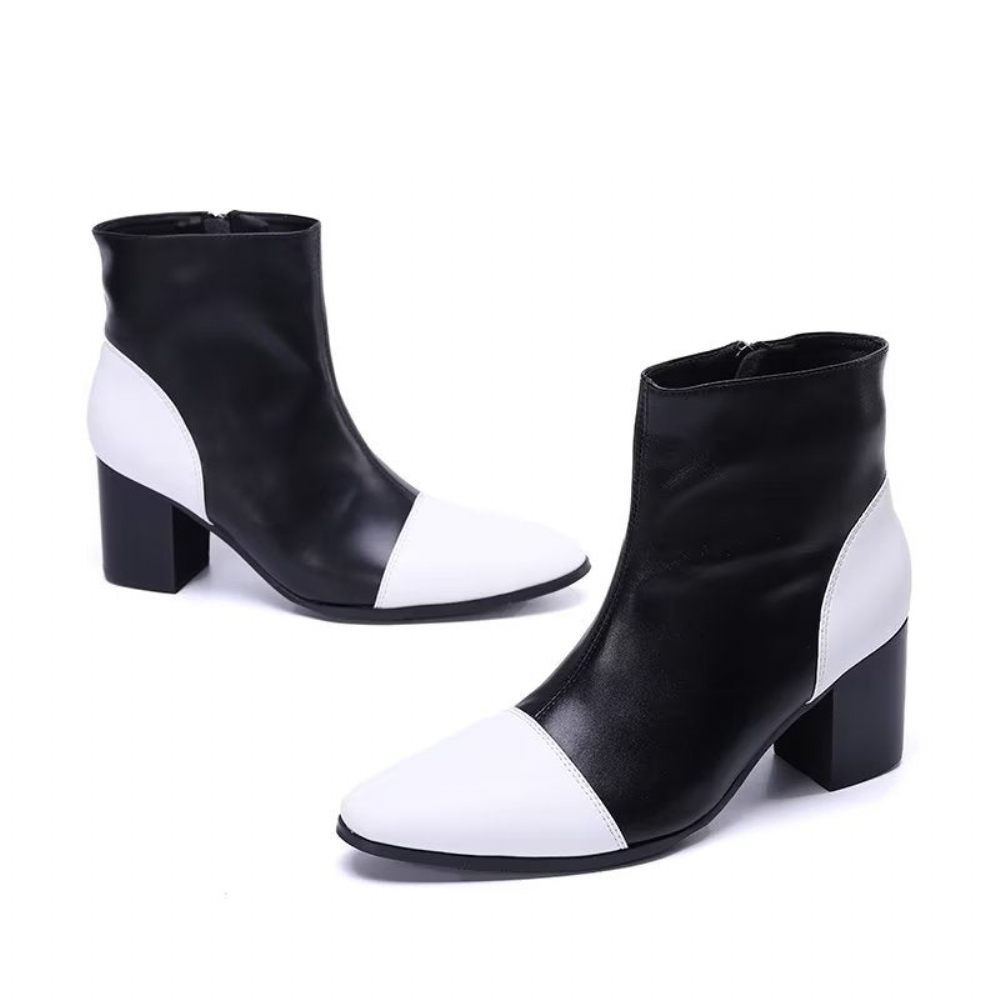 Bottes Pour Hommes Bottines Chics - Blanc