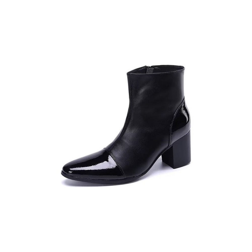 Bottes Pour Hommes Bottines Chics - Noir