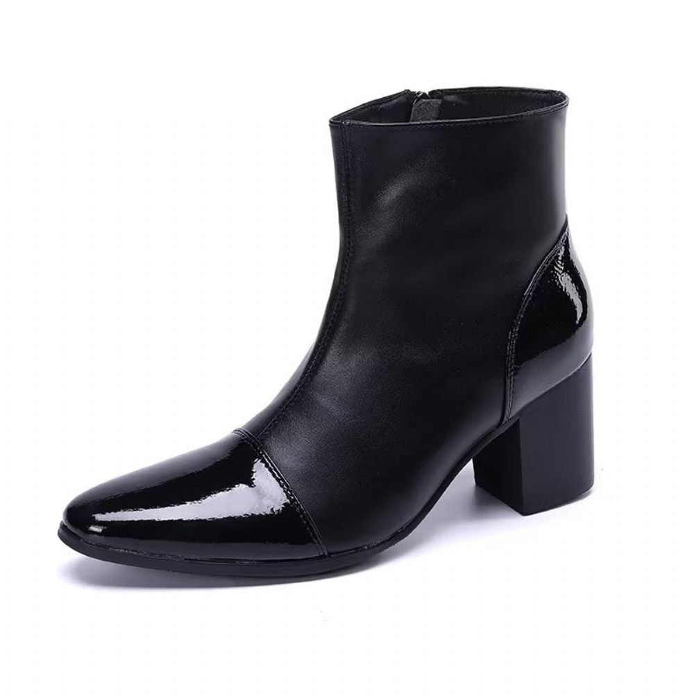 Bottes Pour Hommes Bottines Chics - Noir