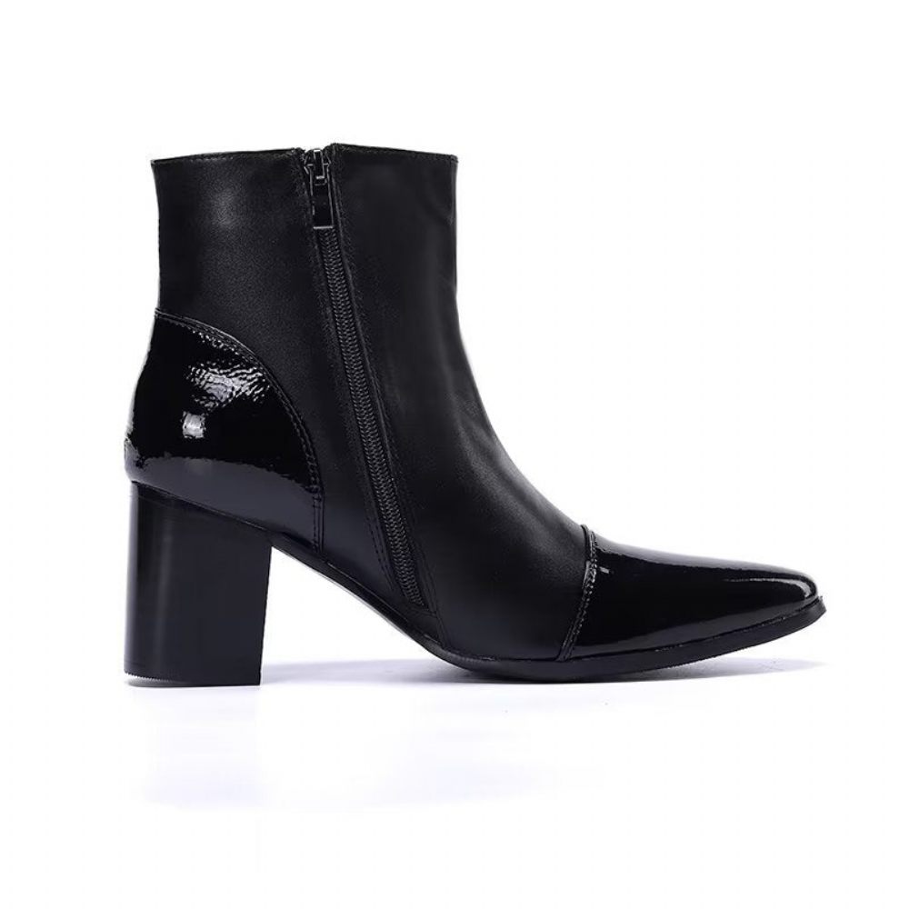 Bottes Pour Hommes Bottines Chics - Noir