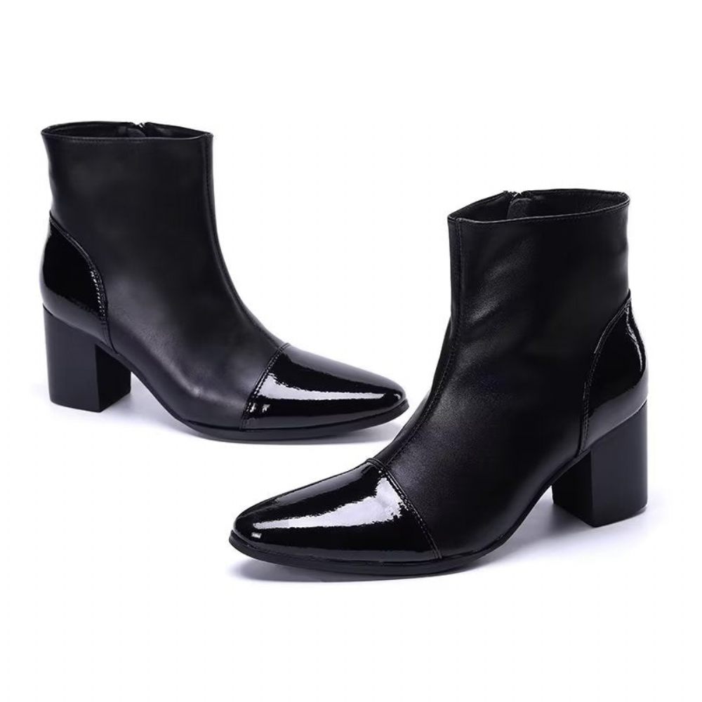 Bottes Pour Hommes Bottines Chics - Noir