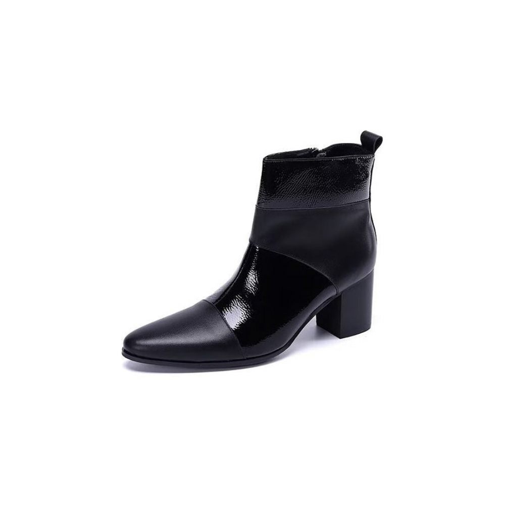 Bottes Pour Hommes Bottines Chics - Noir 1