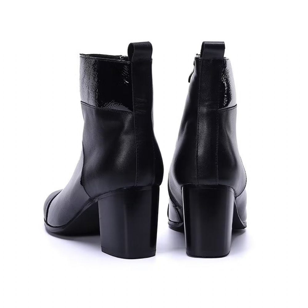 Bottes Pour Hommes Bottines Chics - Noir 1