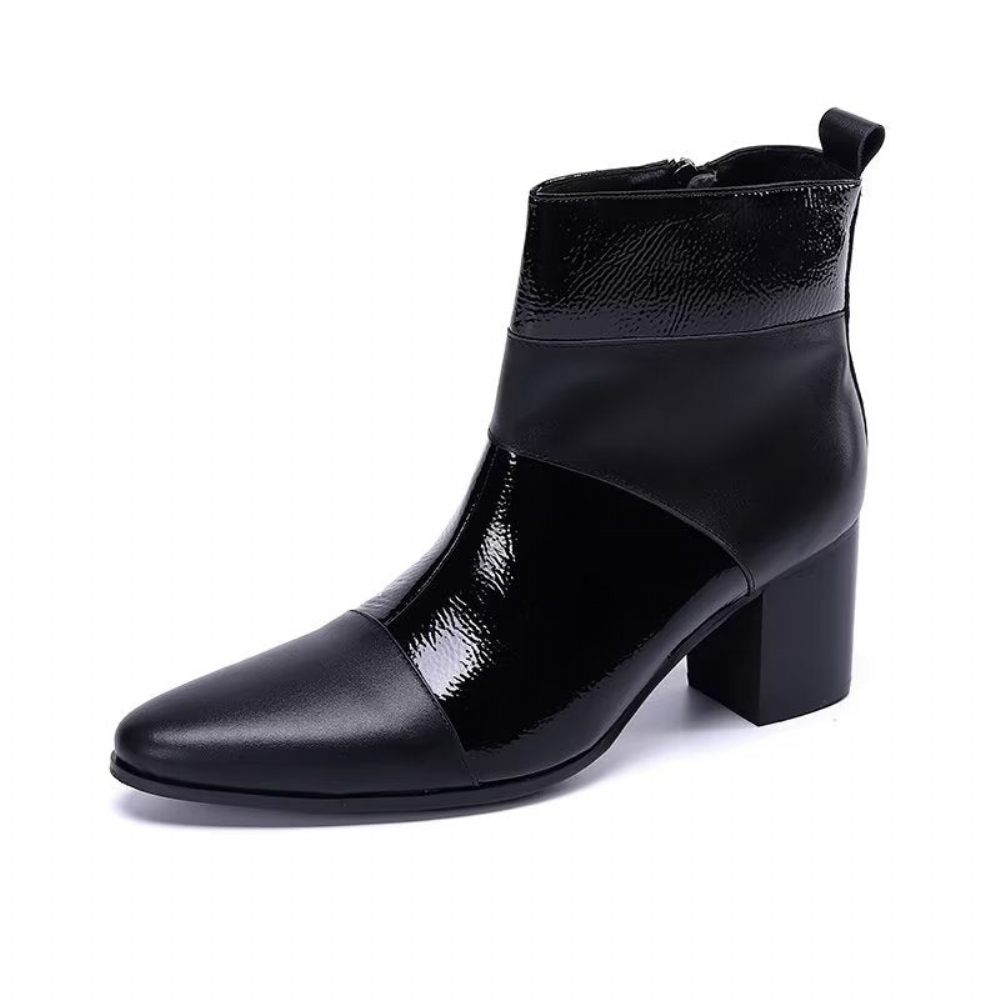 Bottes Pour Hommes Bottines Chics - Noir 1