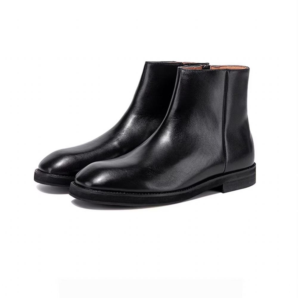 Bottes Pour Hommes Bottines Confortables - Noir