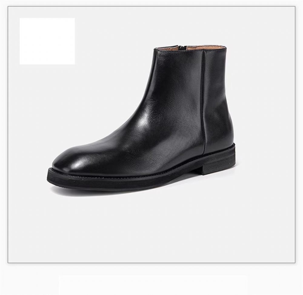 Bottes Pour Hommes Bottines Confortables - Noir