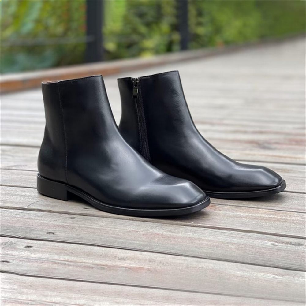 Bottes Pour Hommes Bottines Confortables - Noir