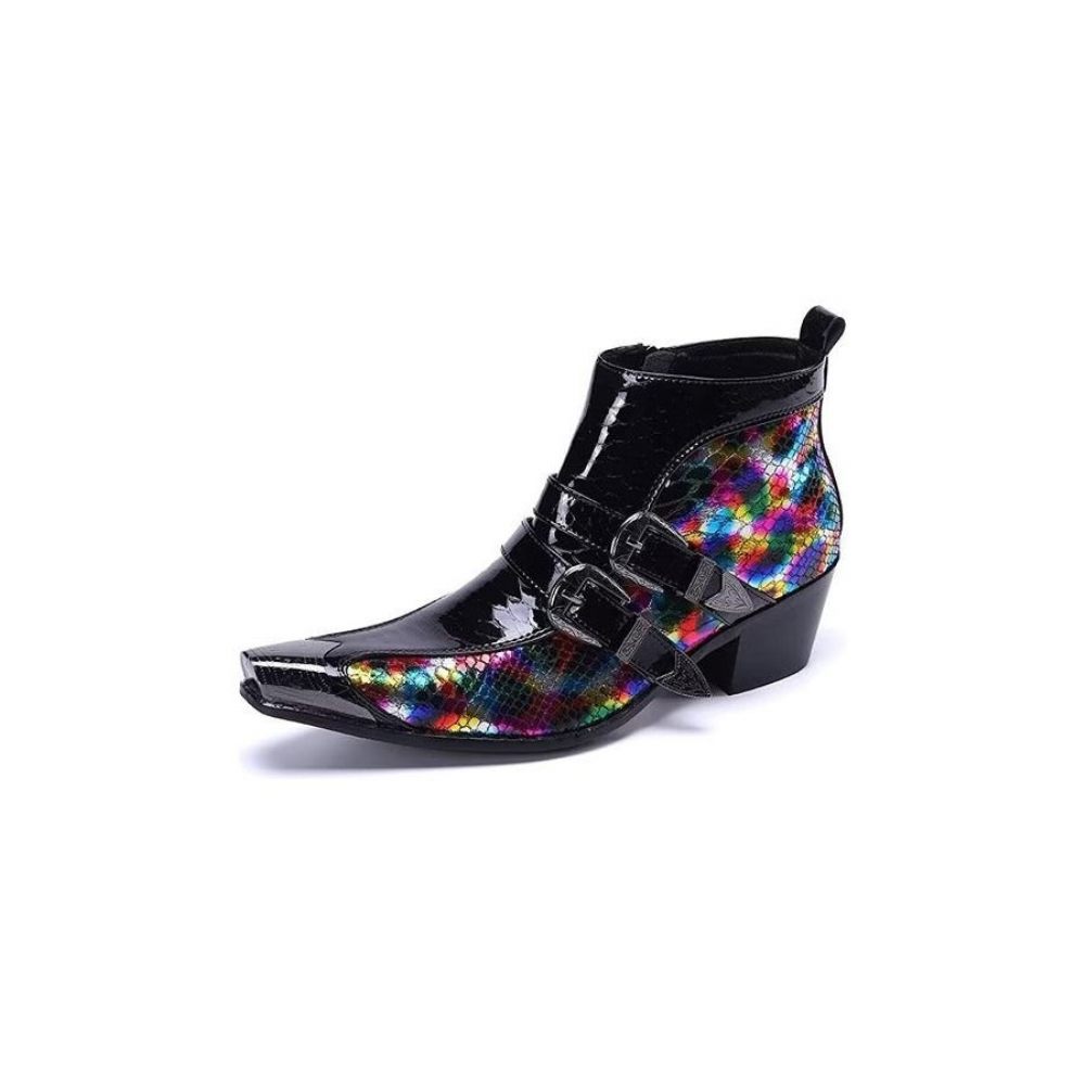 Bottes Pour Hommes Bottines Cuir Exotic Elegance - Multicolore