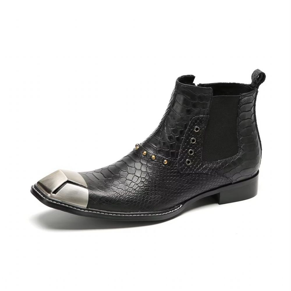 Bottes Pour Hommes Bottines Cuir Vache Exquises