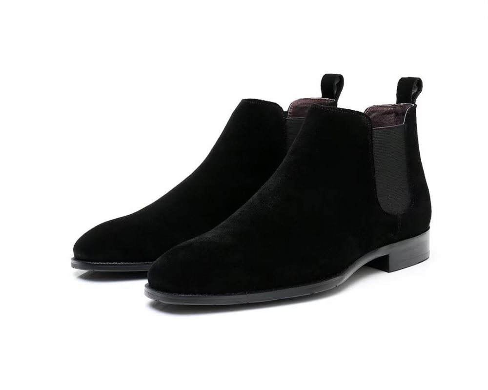 Bottes Pour Hommes Bottines Élégantes Cuir - Noir