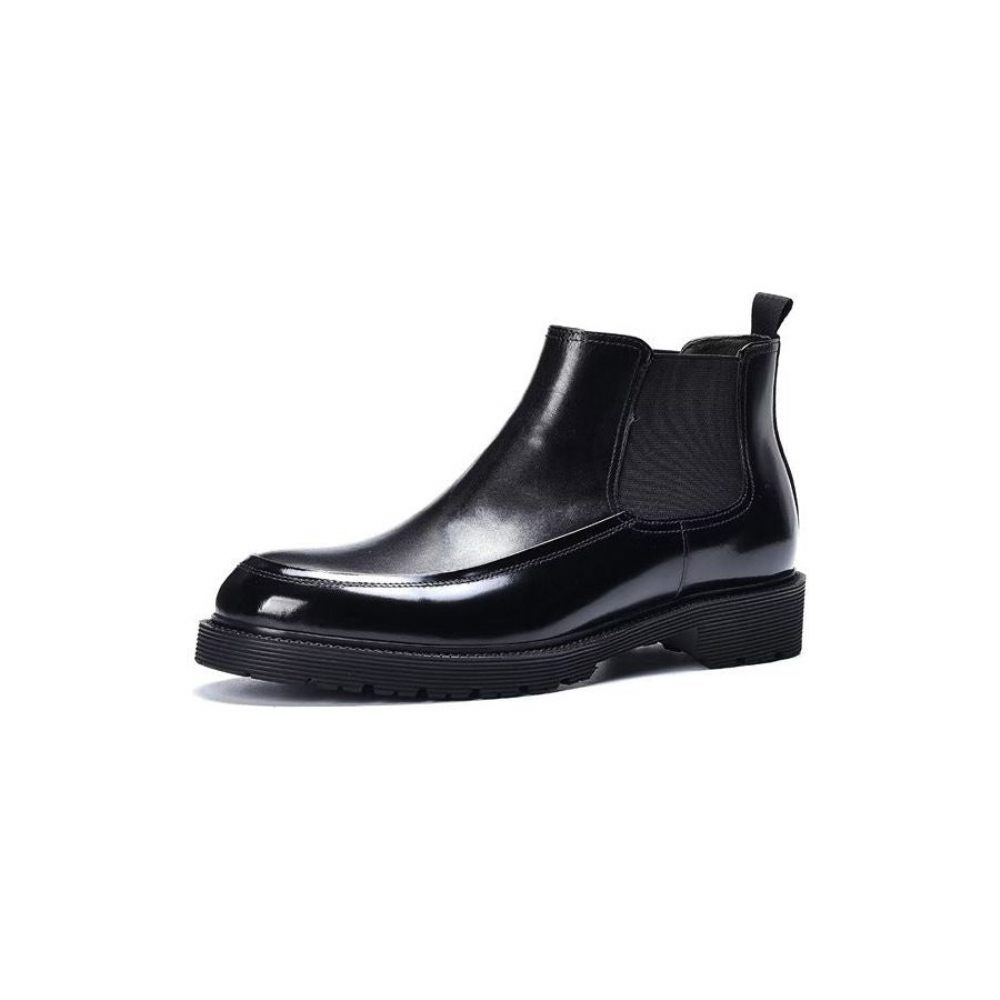 Bottes Pour Hommes Bottines À Enfiler Cuir Luxe