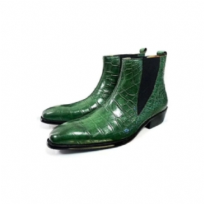 Bottes Pour Hommes Bottines À Enfiler Cuir Véritable Opulent