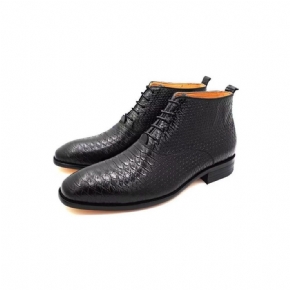 Bottes Pour Hommes Bottines À Enfiler Cuir Véritable Opulent