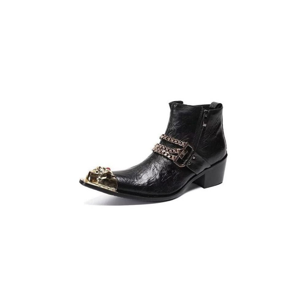 Bottes Pour Hommes Bottines Exotiques - Noir