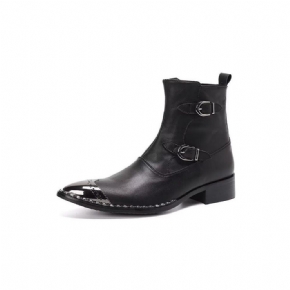 Bottes Pour Hommes Bottines À Fermeture Éclair Chaussures Élégantes Essentiel