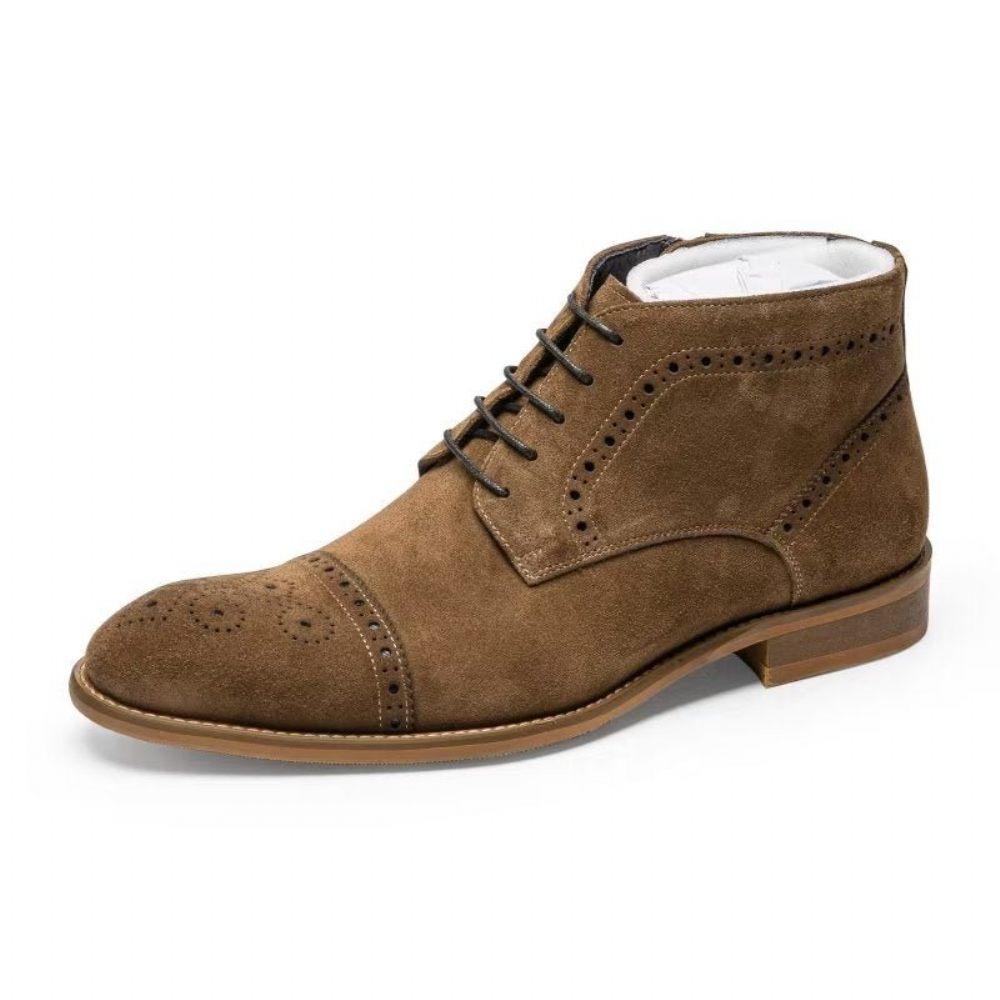 Bottes Pour Hommes Bottines Habillées - Marron