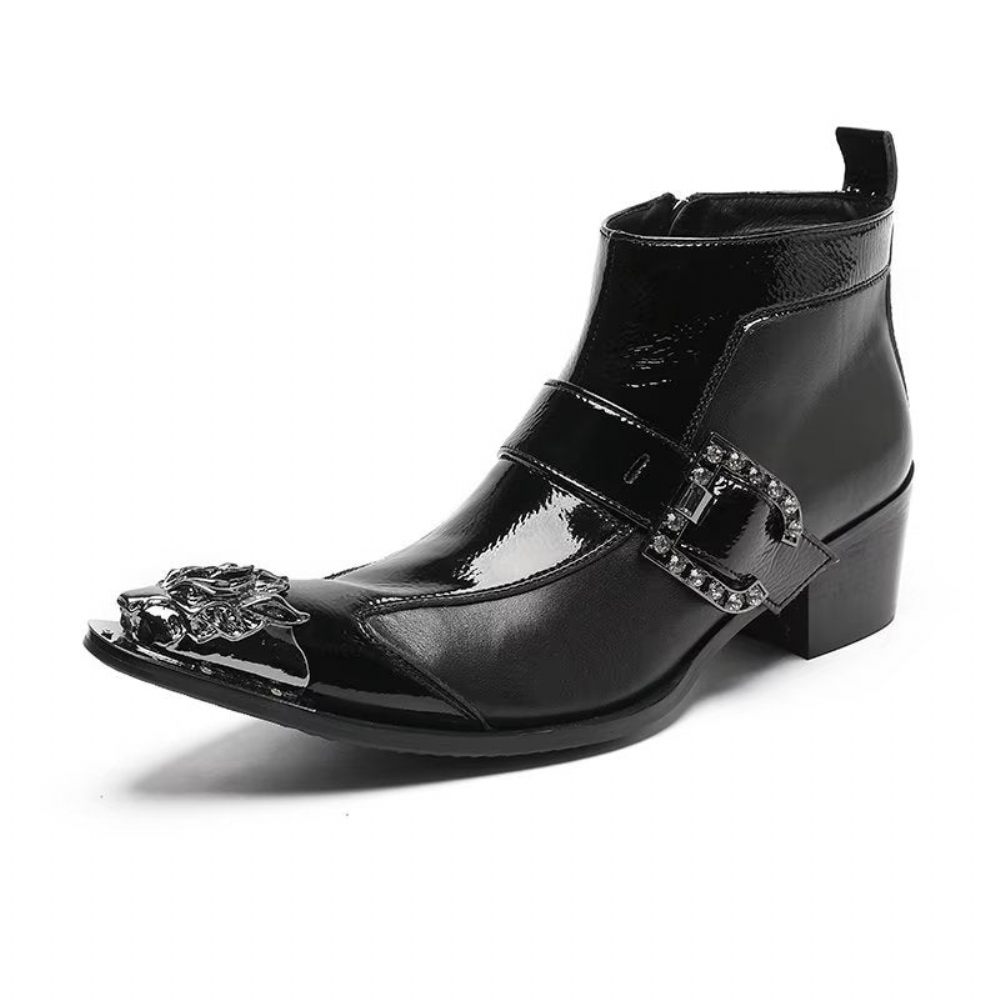 Bottes Pour Hommes Bottines Habillées Sophistiquées - Noir