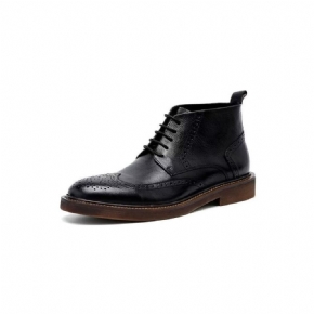 Bottes Pour Hommes Bottines À Lacets Cuir Chic