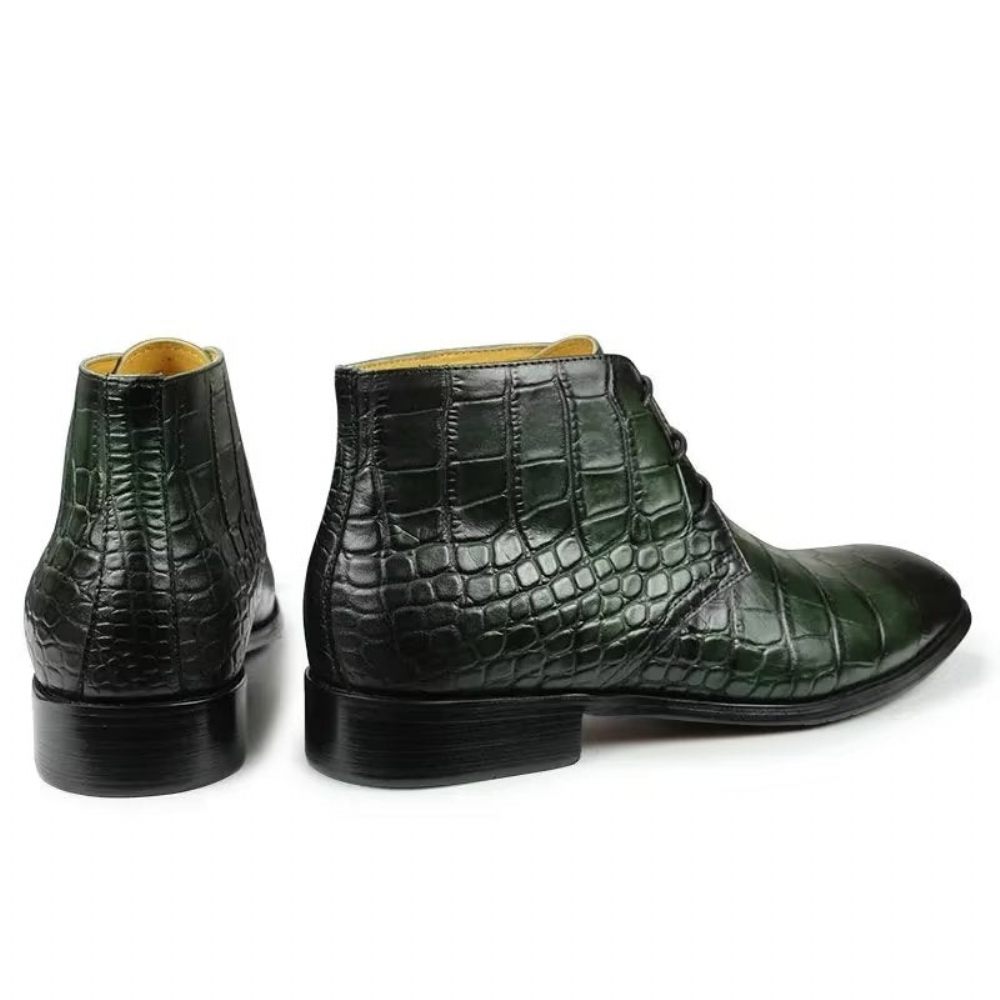 Bottes Pour Hommes Bottines À Lacets Élégantes - Vert