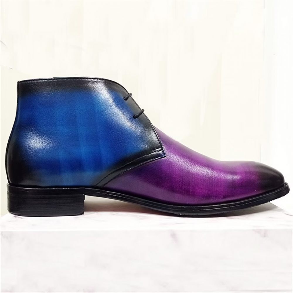 Bottes Pour Hommes Bottines À Lacets Loisirs - Violet