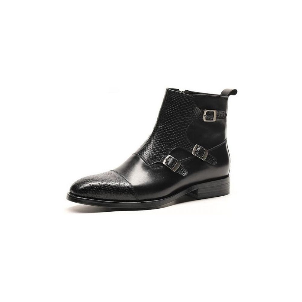 Bottes Pour Hommes Bottines Luxe Cuir Vache Croczip